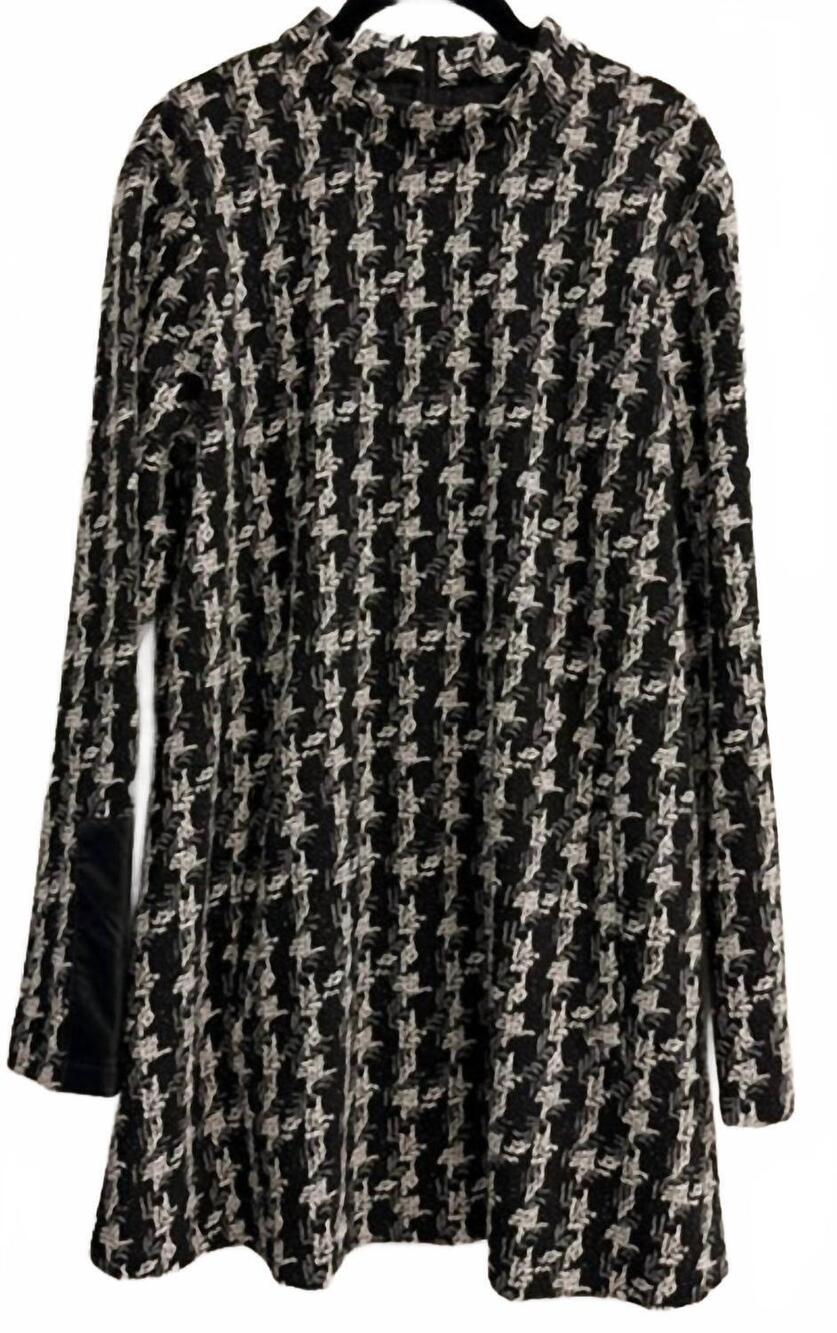 NEW TYLER BOE women's crissy knit tunic in black/white